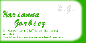 marianna gorbicz business card